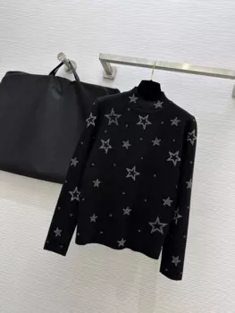 Женский шерстяной вязаный свитер с длинным рукавом, на осень/зиму