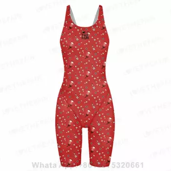 Женский сплошной купальник до колена Love The Pain, купальник без рукавов с принтом для праздника