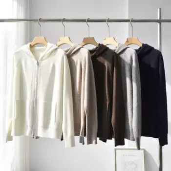 Женский свитер, 100% кашемировый пуловер, Женский вязаный свитер, Осенний теплый шерстяной свитер с капюшоном, джемперы, однотонные