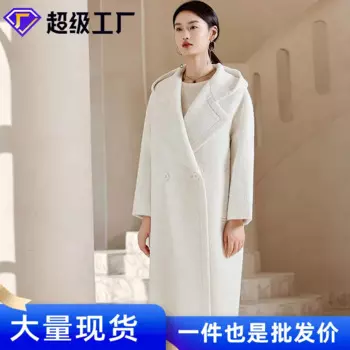 Женский свитер с капюшоном Suli Alpaca, свободная шерстяная куртка с длинным силуэтом