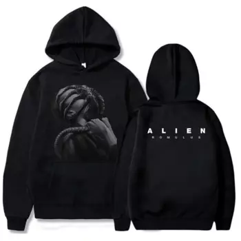 Женский свитшот с капюшоном Alien, в готическом стиле, Осень-зима