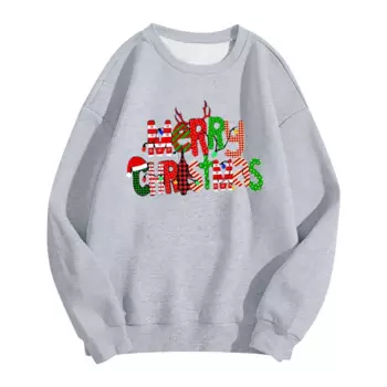 Женский свитшот с круглым вырезом, с графическим принтом