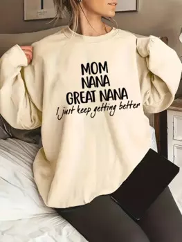 Женский свитшот с надписью «I Keep Get Better»