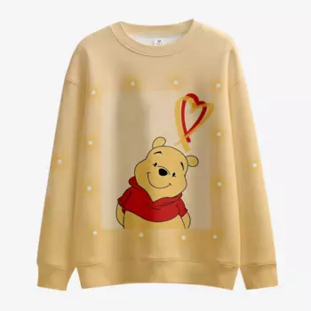 Женский свободный пуловер с длинным рукавом, свитшот с мультипликационным изображением Диснея, Винни-Пуха и Микки-Мауса и Минни, Осенний пуловер с круглым вырезом и забавным принтом