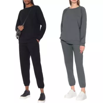 Женский свободный пуловер с круглым вырезом