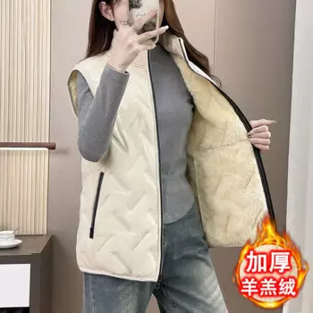 Женский теплый жилет больших размеров, флисовая женская брендовая одежда, зимний жилет, куртки больших размеров, женская мягкая одежда без рукавов LX436