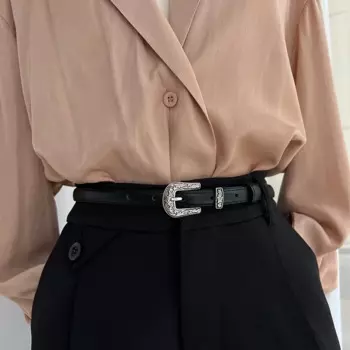Женский тонкий ремень из натуральной кожи, декоративный ремень с узлом, металлическая серебряная пряжка с язычком, женское платье-рубашка в Корейском стиле