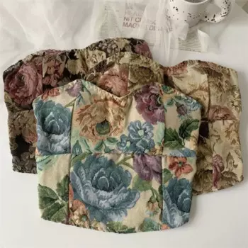 Женский топ в полоску, без рукавов, с принтом