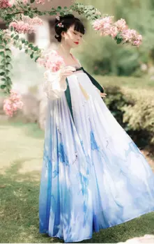Женский традиционный костюм Hanfu, традиционная Династия Тан, сказочное китайское платье для косплея, праздничное сценическое платье