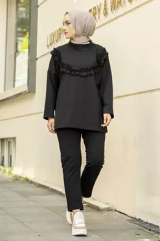 Женский тренировочный костюм с рюшами, хиджаб комбин, нижнее мусульманское платье, хиджаб, мусульманские stleri, женский костюм, платье, abayas