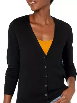 Женский трикотажный кардиган с V-образным вырезом, 2 шт.
