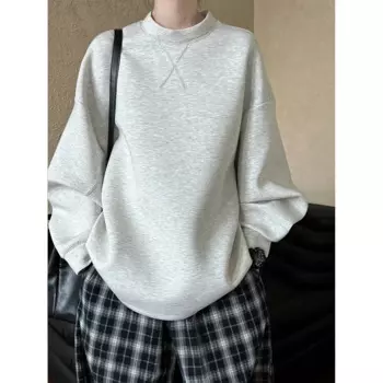 Женский трикотажный пуловер с круглым вырезом и рукавами-фонариками