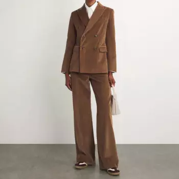 Женский вельветовый Костюм-двойка с брюками