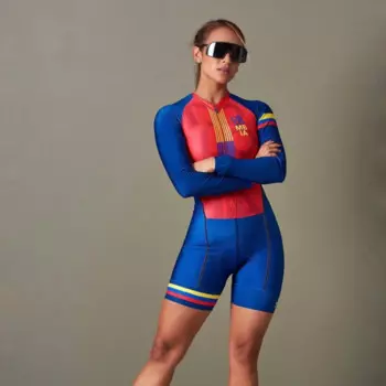 Женский велосипедный комбинезон Fn si, летний велосипедный костюм с коротким рукавом