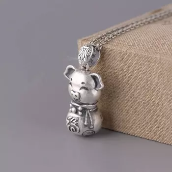 Женский винтажный кулон из серебра 990 пробы, с арахисом