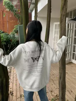 Женский винтажный пуловер с круглым вырезом и длинным рукавом