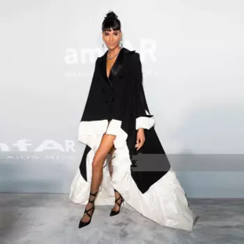 Женское асимметричное платье со шлейфом, черное/цвета слоновой кости, вечерние нное вечернее платье с длинным рукавом