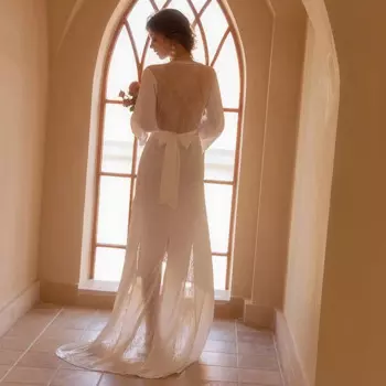 Женское атласное платье-кимоно со шлейфом