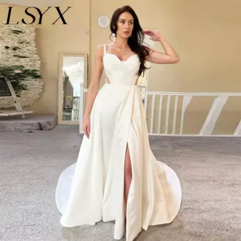 Женское атласное платье с V-образным вырезом, без рукавов