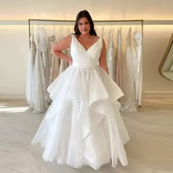 Женское атласное платье с V-образным вырезом, без рукавов