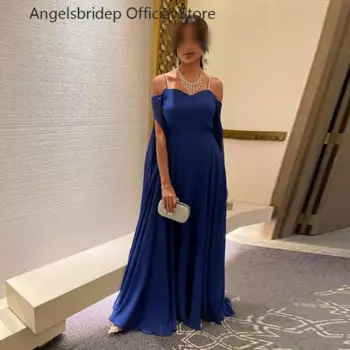 Женское атласное вечернее платье с юбкой годе ANGELSBRIDEP