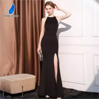 Женское атласное вечернее платье с юбкой-годе