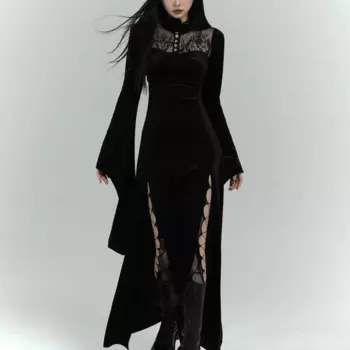 Женское бархатное платье-юбка с драпировкой