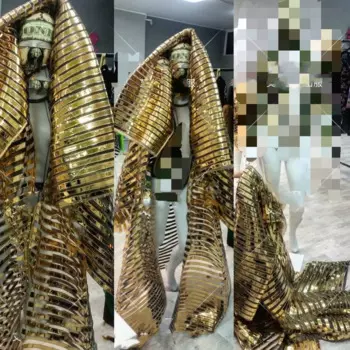 Женское блестящее пальто для ночного клуба