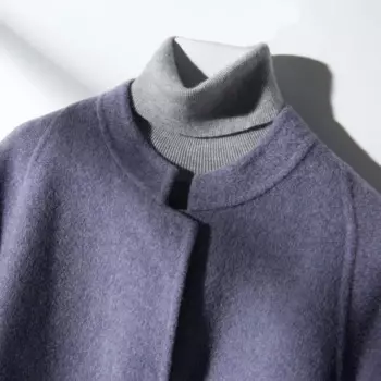 Женское длинное пальто, осенне-зимние шерстяные куртки, пальто из альпаки, Женская двухсторонняя шерстяная толстая одежда, весенняя куртка LWL1302