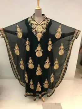 Женское длинное платье Среднего Востока, черное платье из Жоржетта, Farasha марокканское платье, индийское женское платье