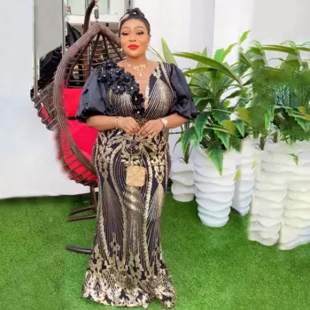 Женское длинное платье в африканском стиле