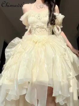 Женское длинное платье в стиле «лолита»