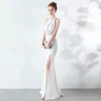 Женское длинное свадебное платье «рыбий хвост»