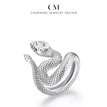 Женское и мужское кольцо из серебра 925 пробы, с муассанитом