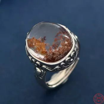 Женское и мужское кольцо из серебра 925 пробы с кристаллами