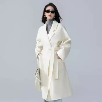 Женское кашемировое пальто из 100-ной шерсти