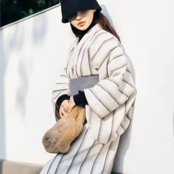 Женское кимоно в японском стиле ретро в полоску, новое платье в японском стиле