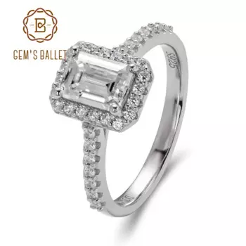 Женское классическое кольцо из серебра 100% пробы, с муассанитом