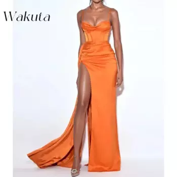 Женское коктейльное платье без рукавов, в пол