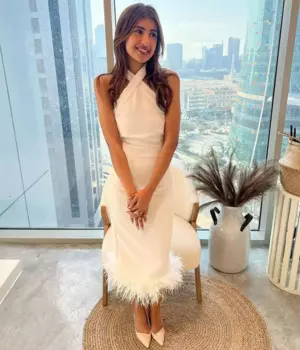 Женское коктейльное платье-русалка, с перьями