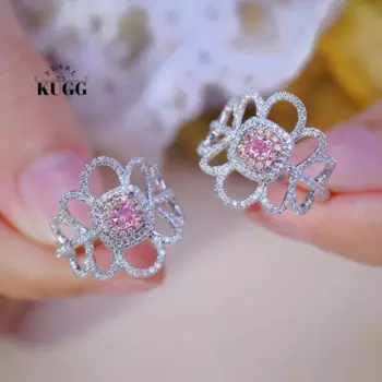 Женское кольцо из белого золота 100% пробы, с бриллиантами