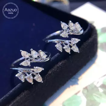 Женское кольцо из белого золота, с бриллиантами, 18 к