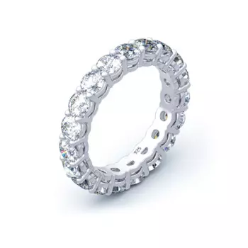 Женское кольцо из серебра 100% пробы с муассанитом, 4 мм