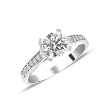 Женское кольцо из серебра 2020 пробы, с фианитом