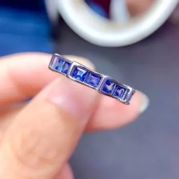 Женское кольцо из серебра 2,5 пробы, с сапфиром, 925 мм