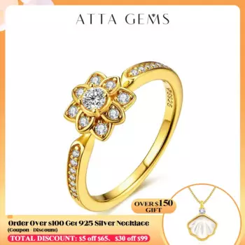 Женское кольцо из серебра 925 пробы, с муассанитом 3 мм