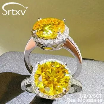 Женское кольцо из серебра 925 пробы, с диагональю 1/2/3/5 карат