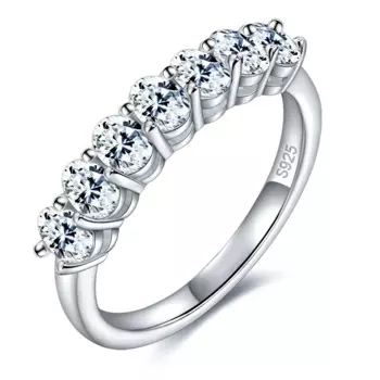 Женское кольцо из серебра 925 пробы с бриллиантами, 3 х4 мм