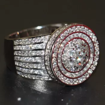 Женское кольцо из серебра 925 пробы, с фианитом