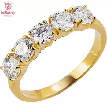 Женское кольцо из серебра 925 пробы с муассанитом, 5 мм